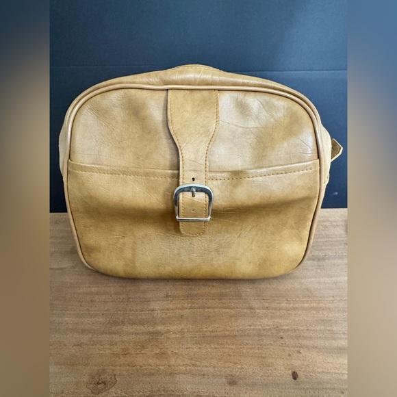 Vintage 70’s Flite-Line Mustard Zip Hand Luggage Yellow Overnight Travel Bag - Picture 2 of 12